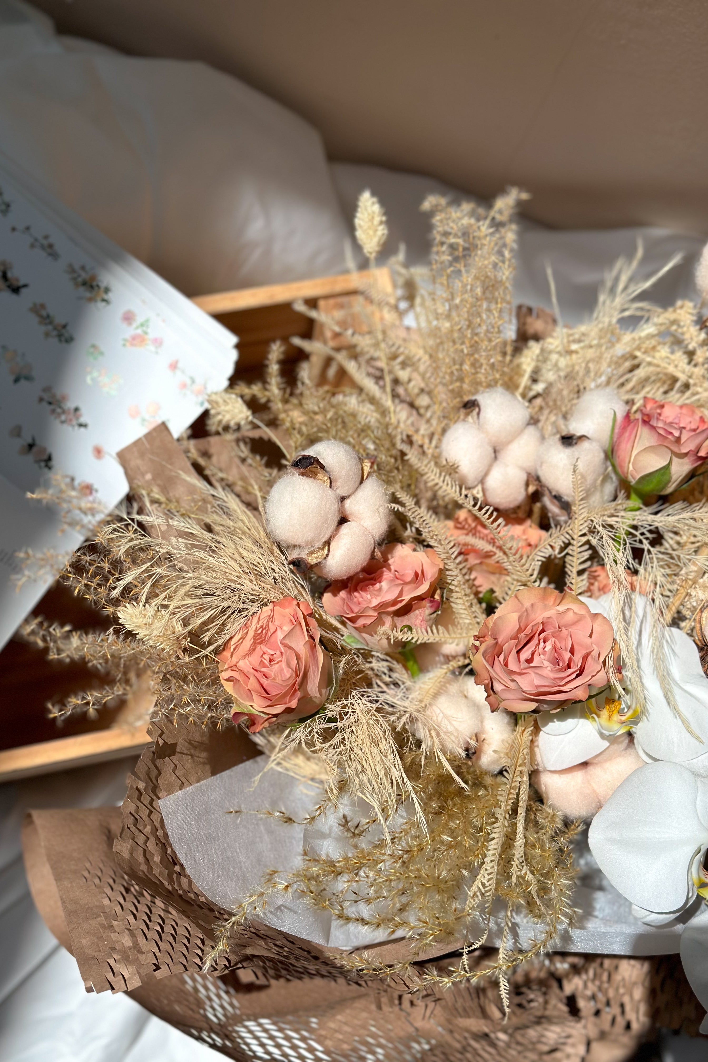 cotton fields bouquet