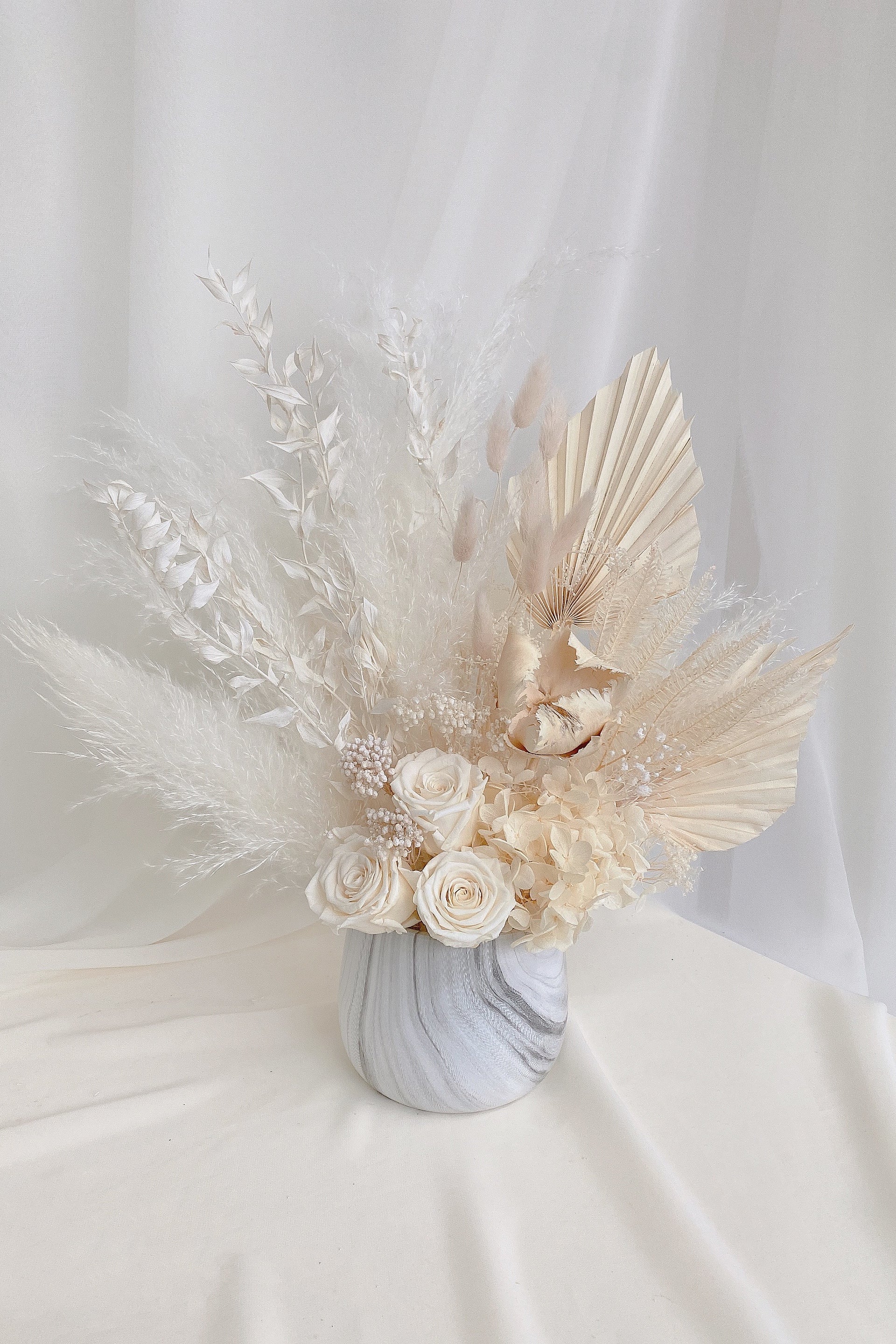 French White Table Vase