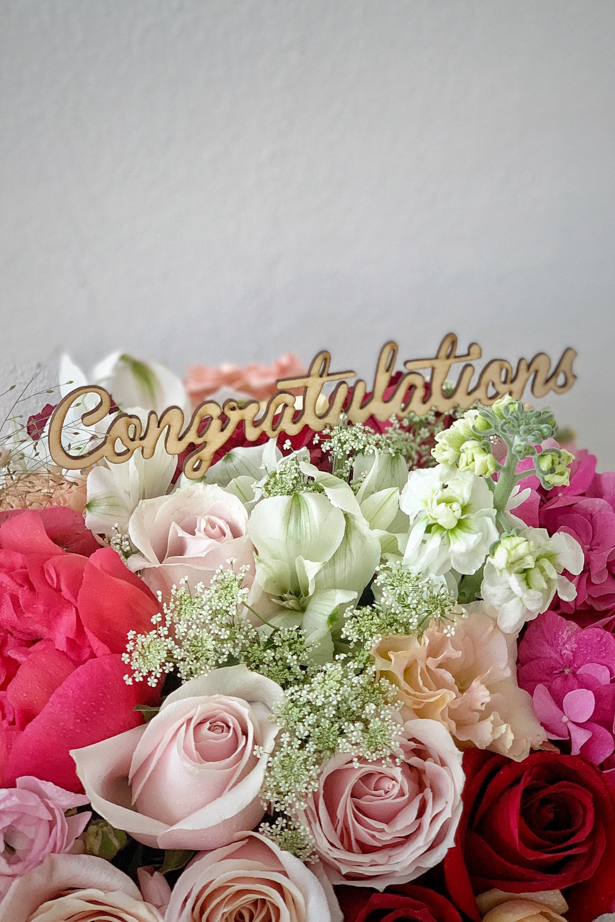 The Florté | Bouquet Tag, Bloom Box Tag, Congratulations, Message Wooden Tag