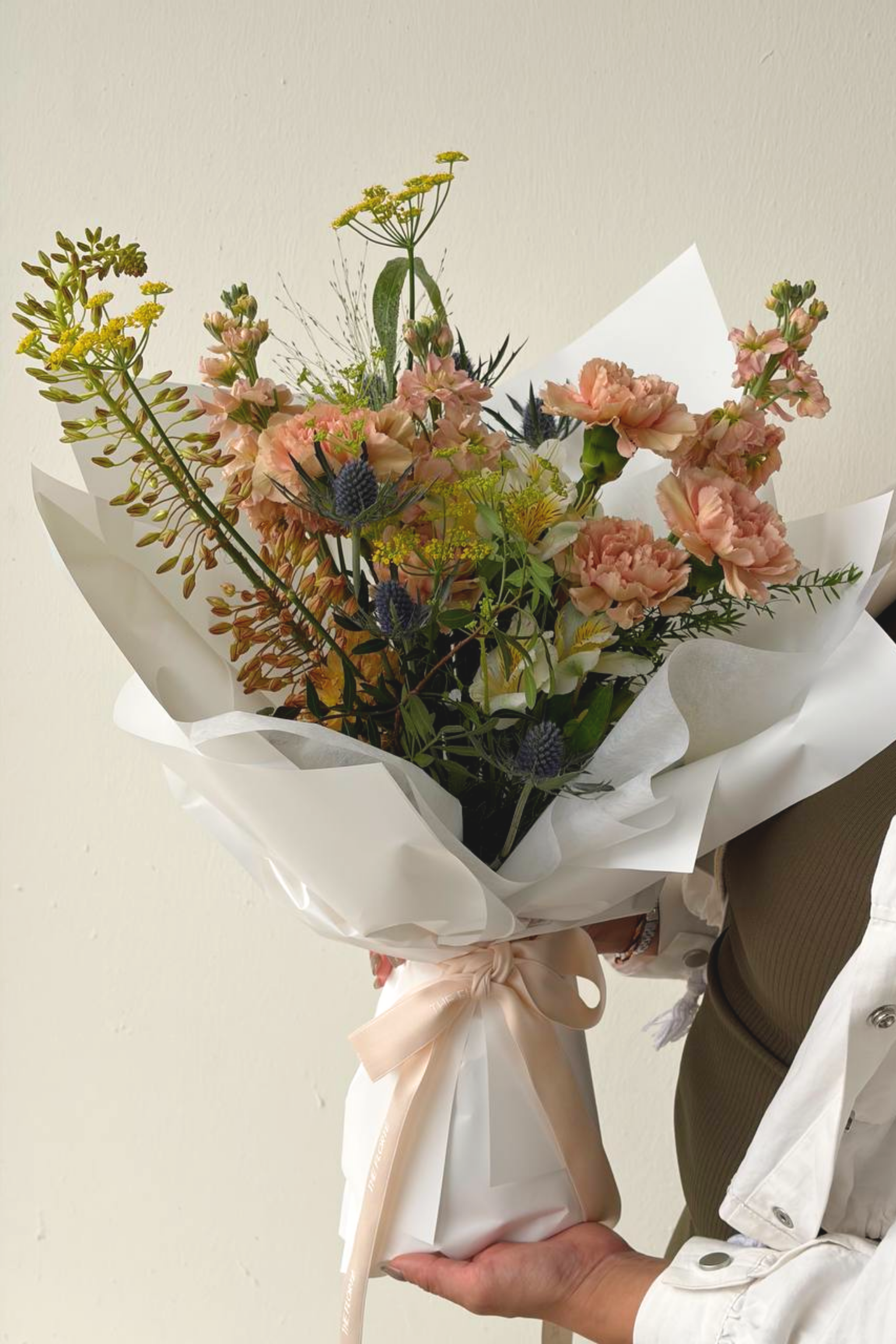 pink carnation bouquet for mum Mother's Day gift Singapore boutique florist