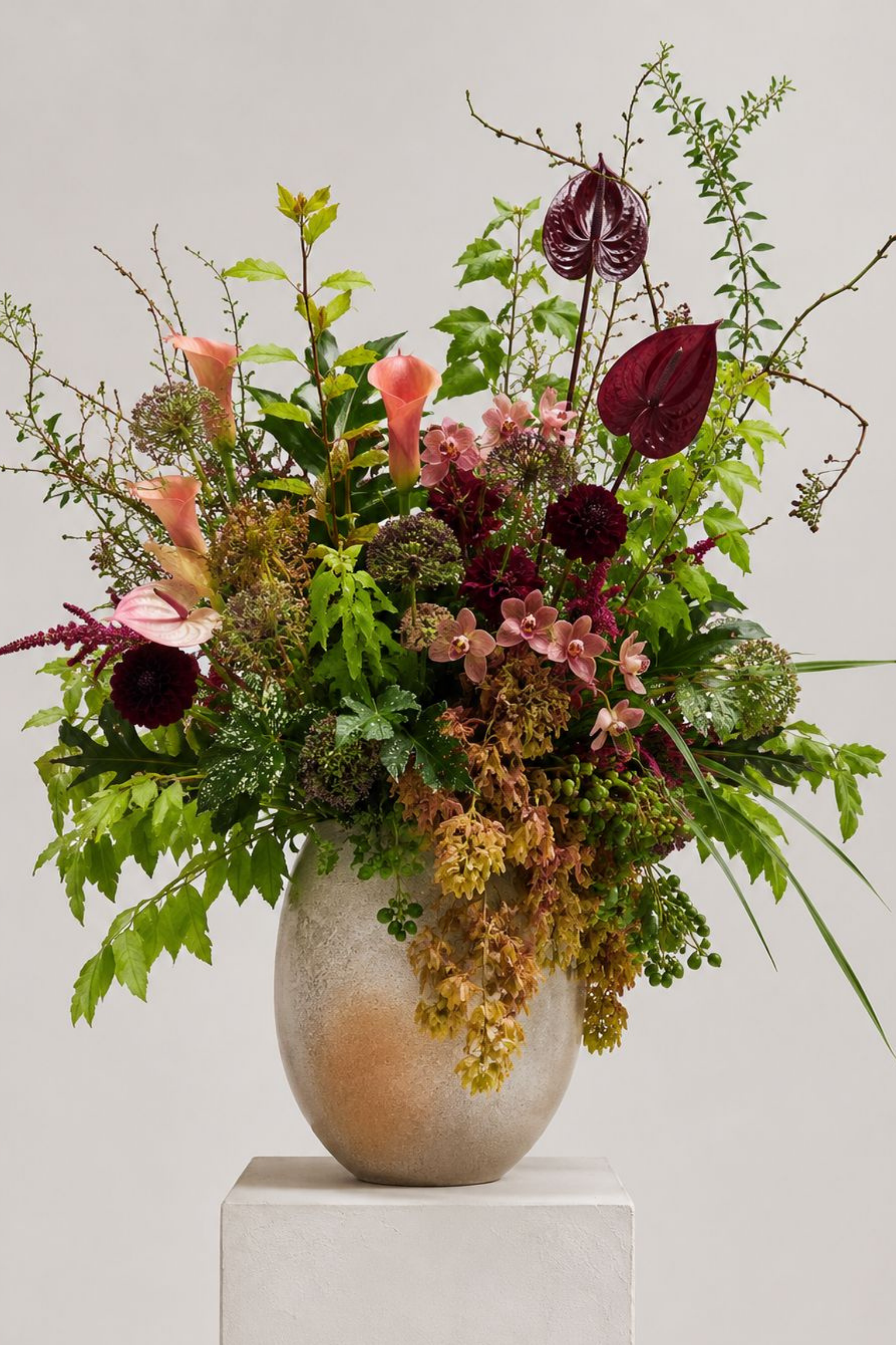 Velvet Dusk, Statement Vase Arrangement