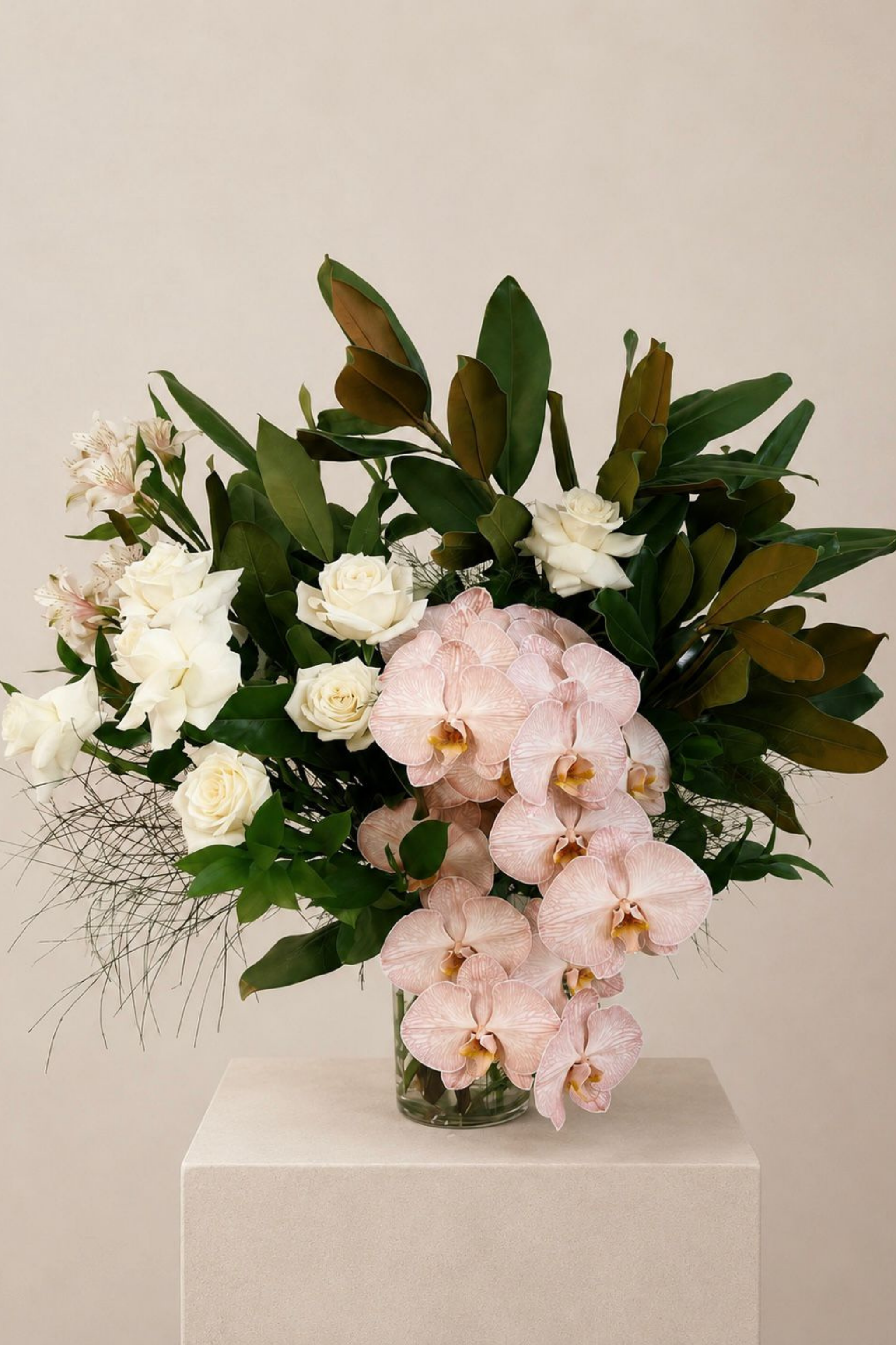 Blush Orchid, Statement Vase Arrangement